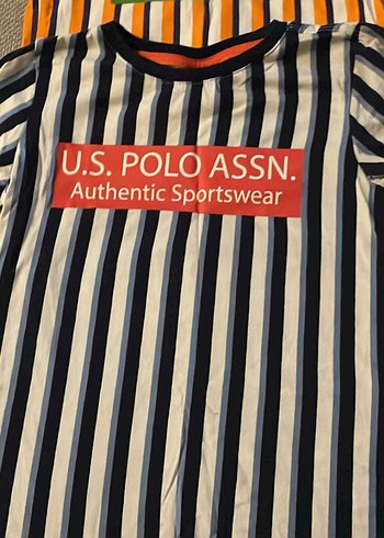 U.S. Polo Assn. Erkek Çocuk Çizgili Tişört - Görsel 2