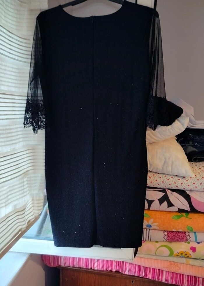 Siyah kısa şık düğün elbisesi - Görsel 2