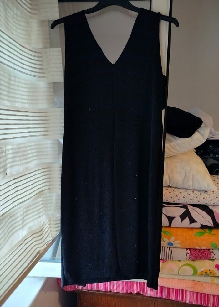 Abiye siyah kısa elbise  - Görsel 2