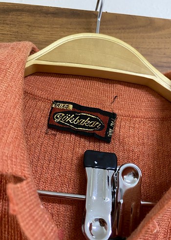 American Vintage Düğmeli, Yarım Kollu Kahverengi Triko