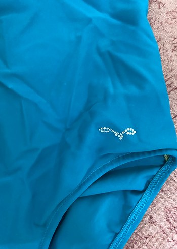 Turkuaz Bağlamalı Desenli Kadın Mayo - Görsel 4