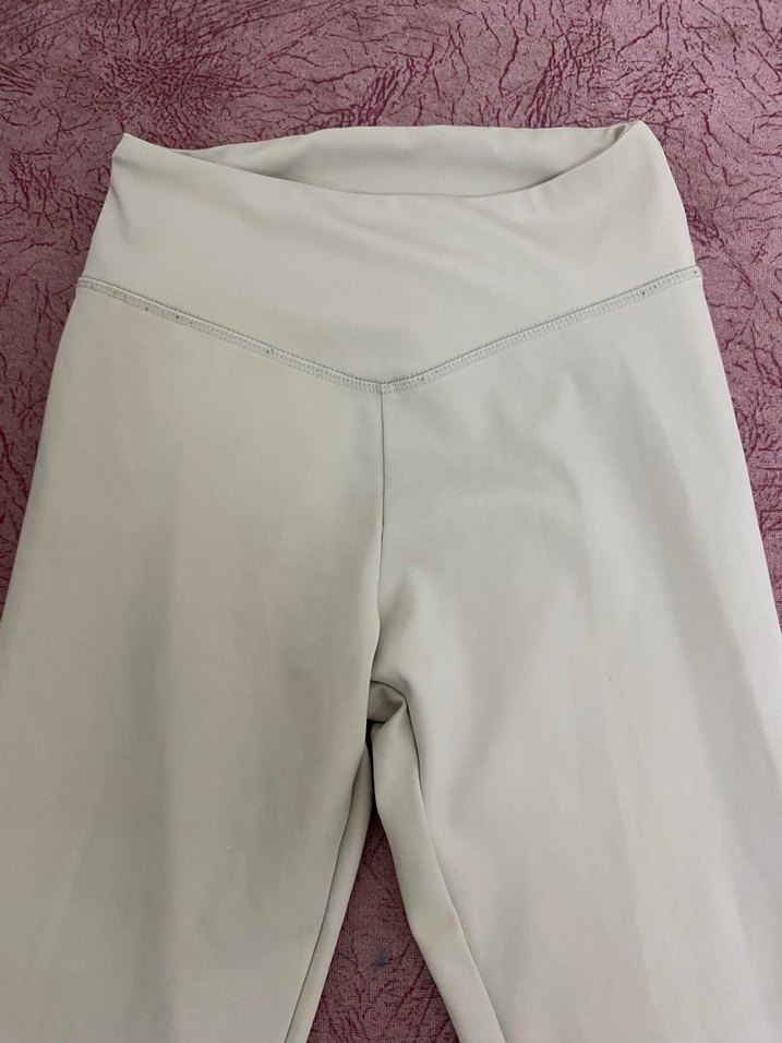 Beyaz Spor Kadın Tayt Midi Boy - Görsel 2