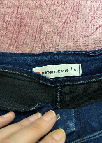 Düğmeli Koyu Mavi Mini Kadın Kot Şort - Görsel 3