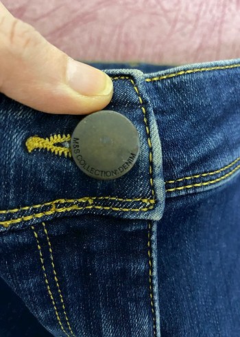 Kadın Mavi Denim Mini Şort - Görsel 3