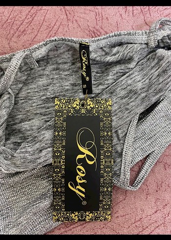 Gri V Yaka İnce Askılı Büstiyer - Görsel 4