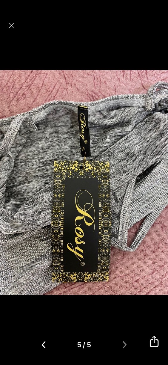 Gri V Yaka İnce Askılı Büstiyer - Görsel 4