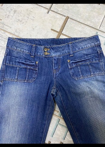 Kadın Lacivert Regular Fit Midi Kot Pantolon - Görsel 2