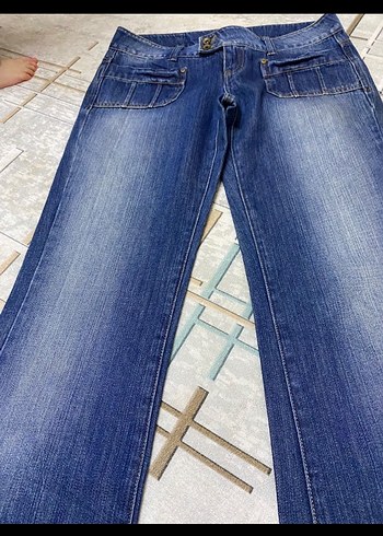 Kadın Lacivert Regular Fit Midi Kot Pantolon - Görsel 3