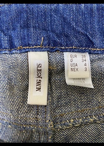 Kadın Lacivert Regular Fit Midi Kot Pantolon - Görsel 5