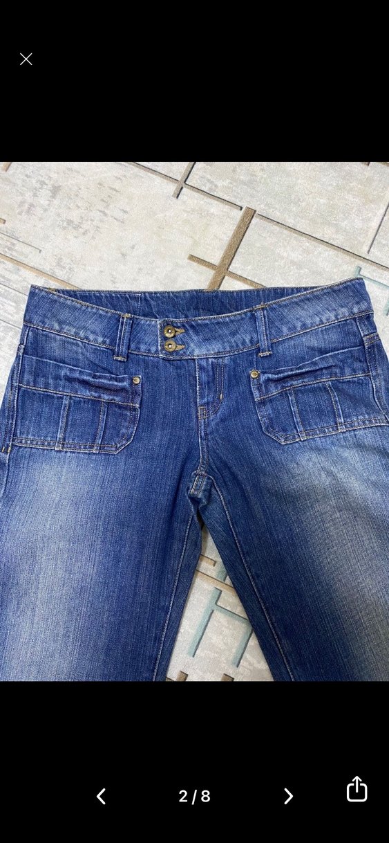 Kadın Lacivert Regular Fit Midi Kot Pantolon - Görsel 2