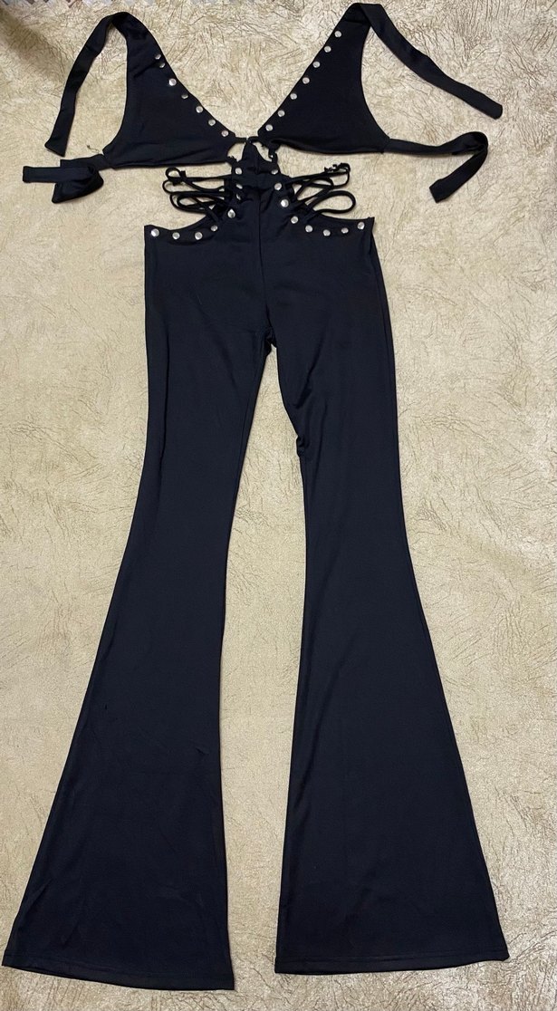 Zımba detaylı Siyah Tulum - Görsel 3