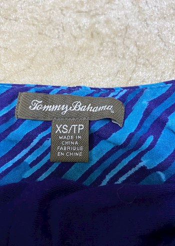 Mavi Bağlama Desenli Uzun Bohem Elbise - Görsel 5