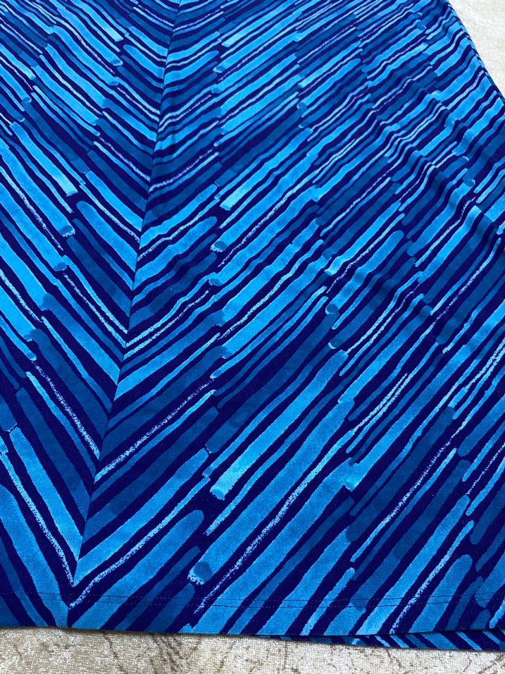 Mavi Bağlama Desenli Uzun Bohem Elbise - Görsel 4