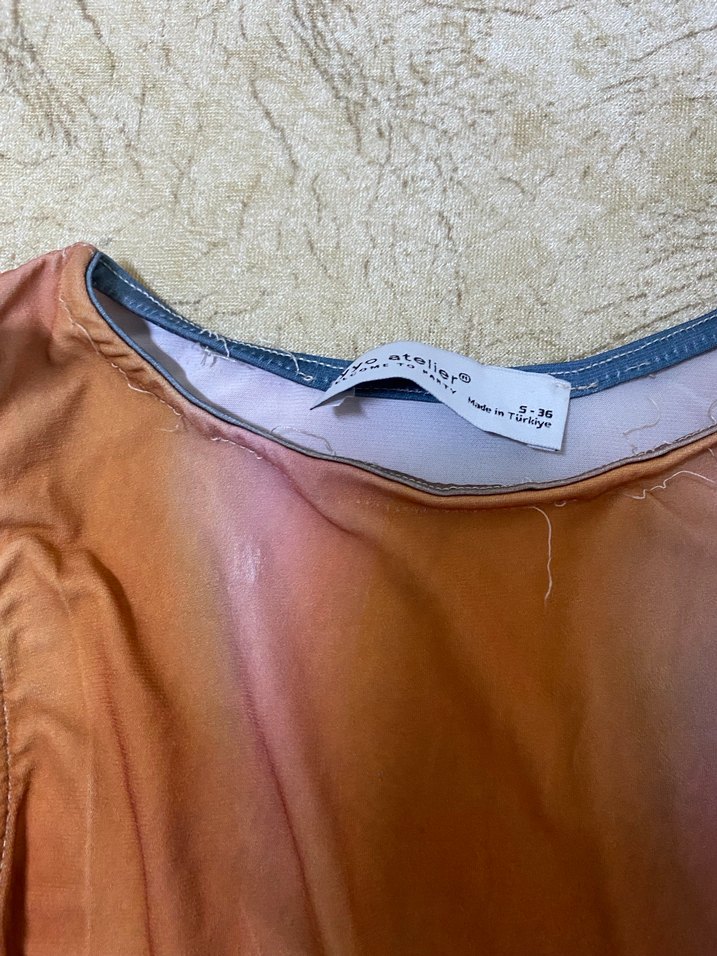 Bohem Çok Renkli Uzun Drapeli Askılı Elbise - Görsel 4