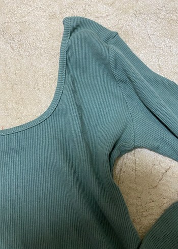 Turkuaz Uzun Kollu Salaş Kadın Kazak - Görsel 2