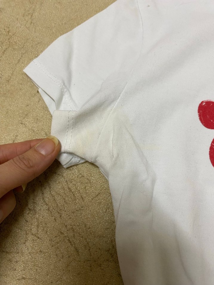 Kırmızı Baskılı Kadın Kısa Kollu Tişört - Görsel 4