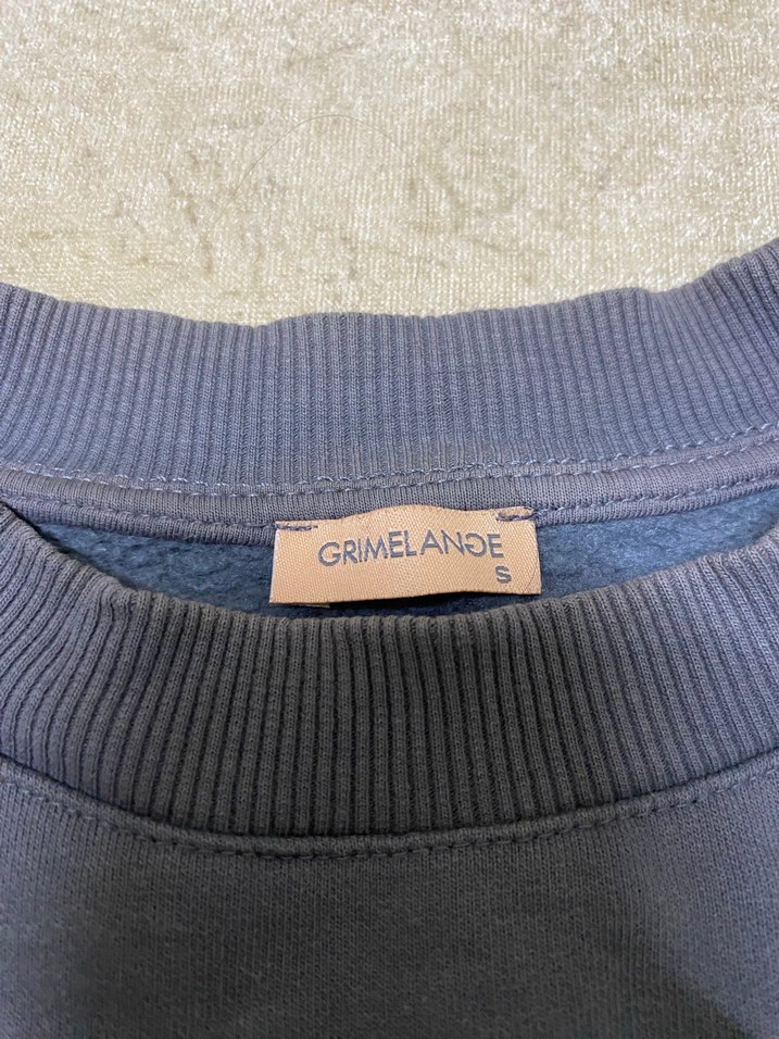 Gri Baskılı Kadın Sweatshirt - Görsel 3