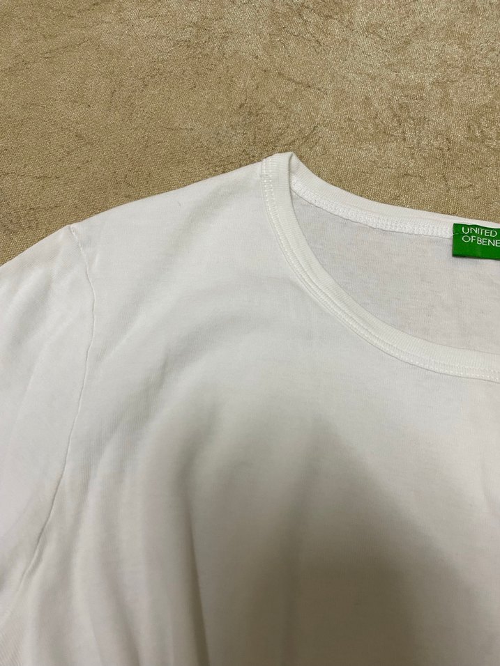 Beyaz Kısa Kollu Kadın Tişört - Görsel 3