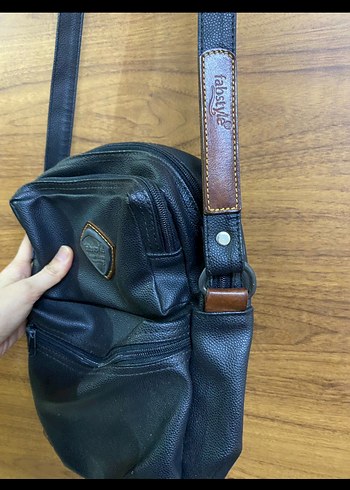 Siyah Deri Kadın Omuz Çantası - Görsel 5