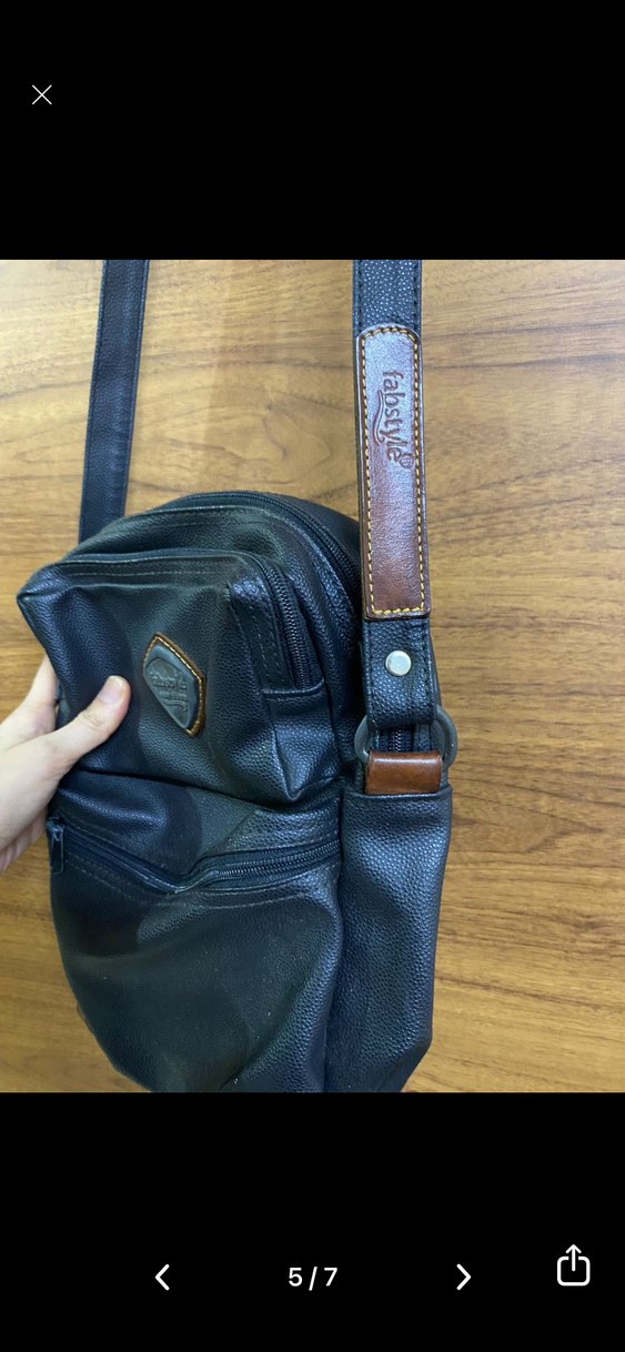 Siyah Deri Kadın Omuz Çantası - Görsel 5