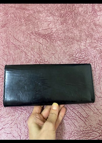 Klasik Siyah Deri Tokalı Kadın Cüzdan - Görsel 5