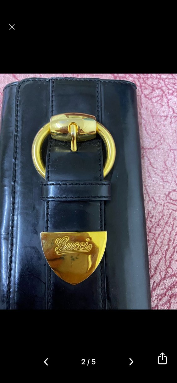 Klasik Siyah Deri Tokalı Kadın Cüzdan - Görsel 2