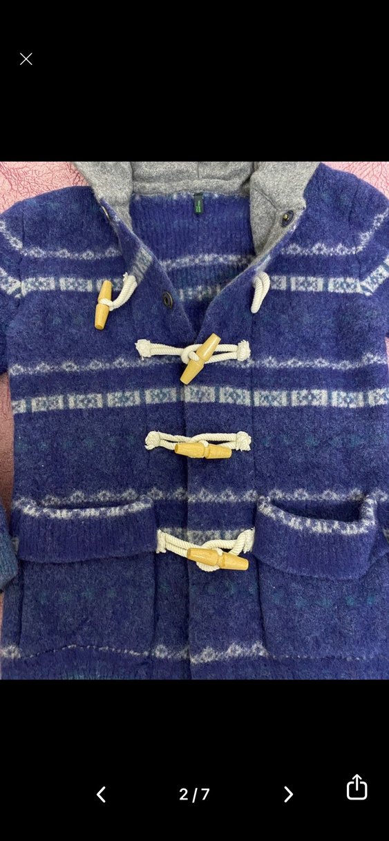 Benetton Erkek Çocuk %100 Yün Hırka - Görsel 2