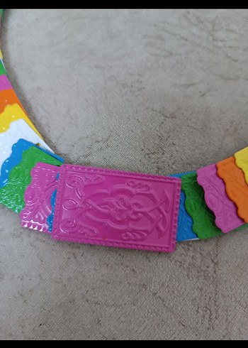 Çok Renkli vintage Kemer - Görsel 3