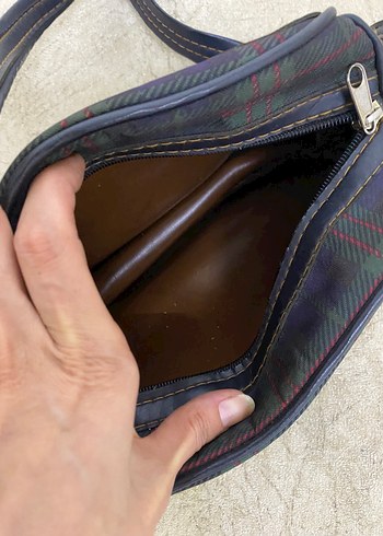 American Vintage Kareli Mavi Kadın Çapraz Çanta