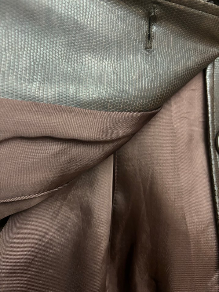 Kahverengi Deri Biker Ceket - Görsel 4