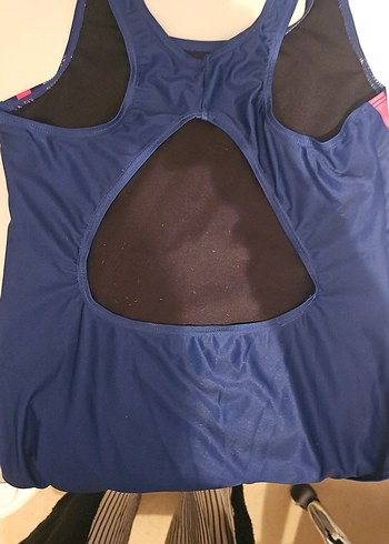 Lacivert Baskılı Kadın Spor Mayo - Görsel 2