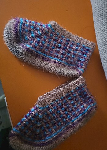 Erkek Çocuk Kahverengi ve Gri Çorap - Görsel 2