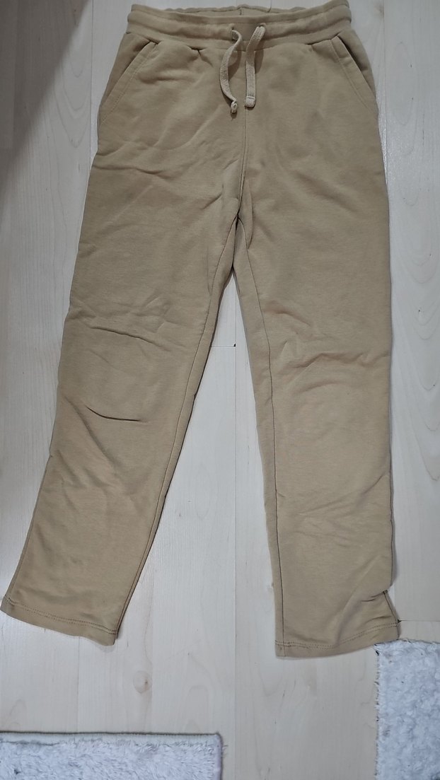 Bej Kadın Keten Salaş Pantolon - Görsel 3