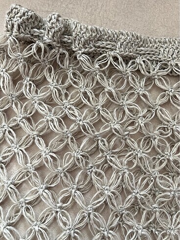 Keten pamuk ipten pareo, plaj eteği - Görsel 5