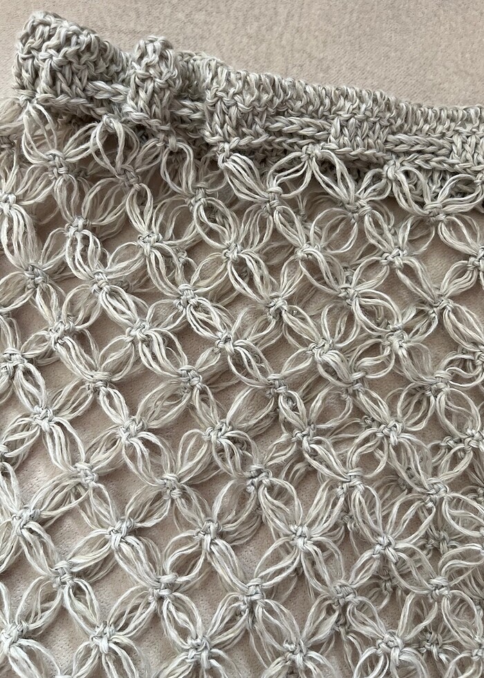 Keten pamuk ipten pareo, plaj eteği - Görsel 5