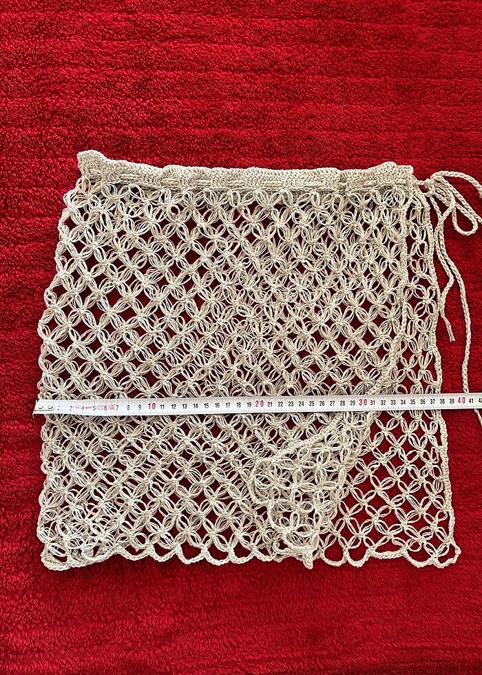 Keten pamuk ipten pareo, plaj eteği - Görsel 2