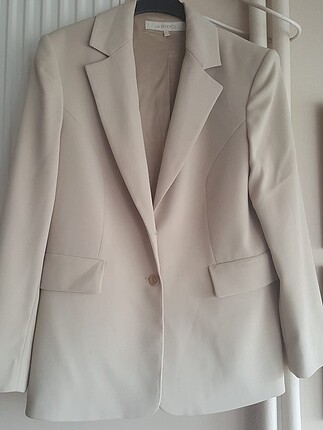 Krem blazer ceket