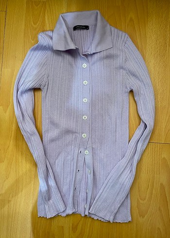 Trendyol Lila Düğmeli Uzun Kollu Kazak - Görsel 5