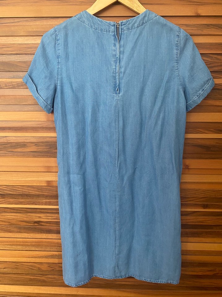 DİLVİN Kısa Kollu Denim Elbise - Görsel 2