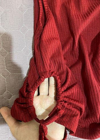 Trendyol Kırmızı Büzgülü Atlet - Görsel 2