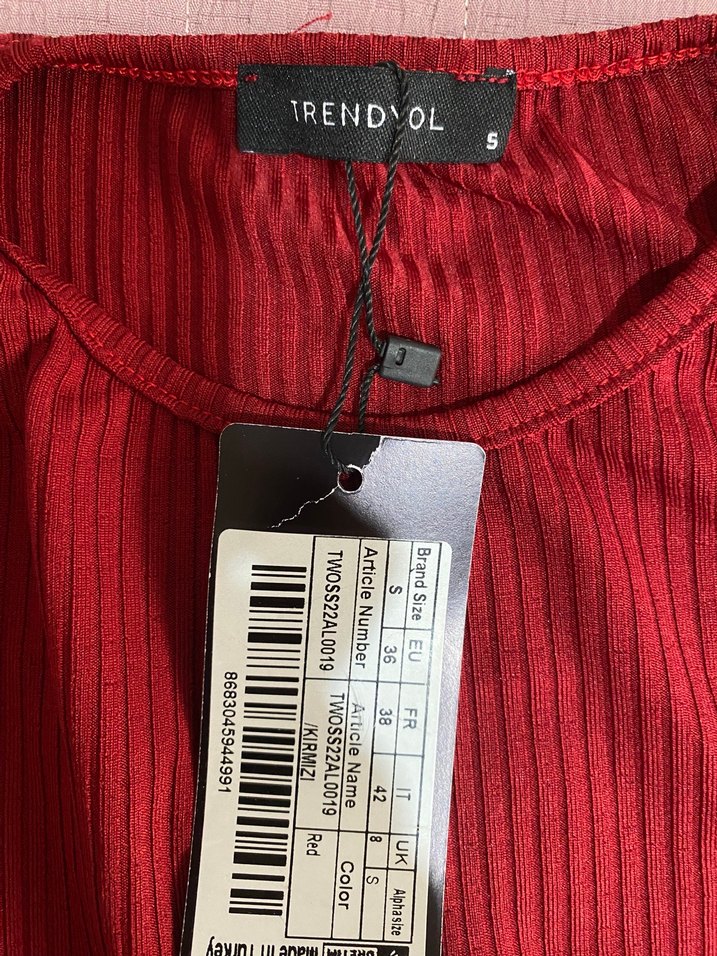 Trendyol Kırmızı Büzgülü Atlet - Görsel 4