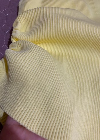 Sarı Kolsuz Triko Bluz - Görsel 5