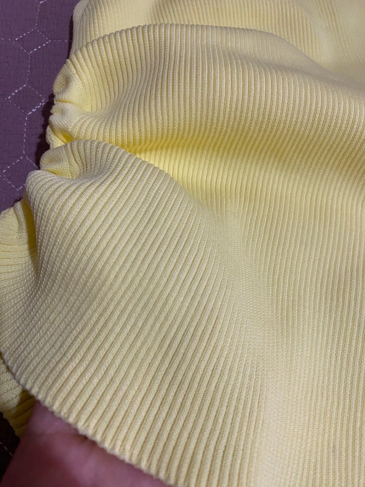 Sarı Kolsuz Triko Bluz - Görsel 5