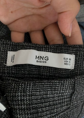 MANGO Gri Kadın Kumaş Pantolon - Görsel 4