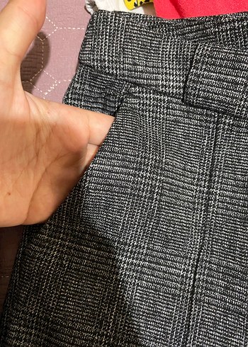 MANGO Gri Kadın Kumaş Pantolon - Görsel 3