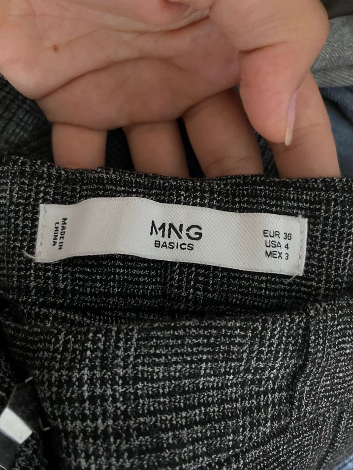 MANGO Gri Kadın Kumaş Pantolon - Görsel 4