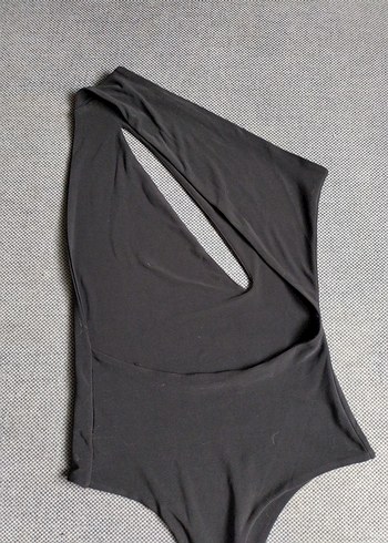 Kadın Siyah Tek Omuzlu Monokini - Görsel 2