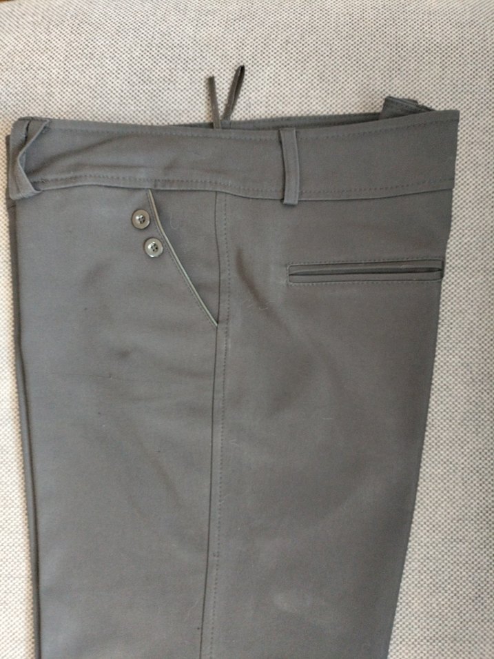 Düğmeli Siyah Kadın Kumaş Pantolon - Görsel 2