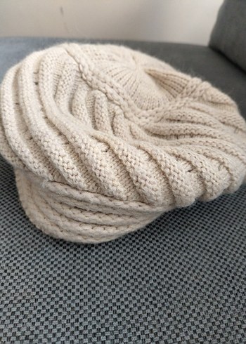 Bej Örgü Kadın Bere - Görsel 3