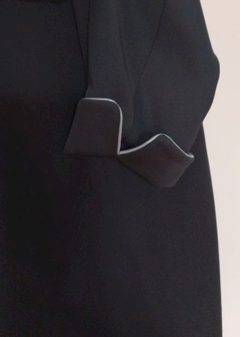 Siyah Uzun Klasik Kadın Elbise - Görsel 4